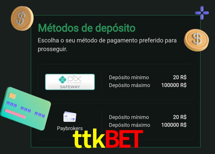 O cassino ttkbet oferece uma grande variedade de métodos de pagamento
